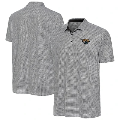 Men's Antigua Black/White Jacksonville Jaguars Intersect Polo