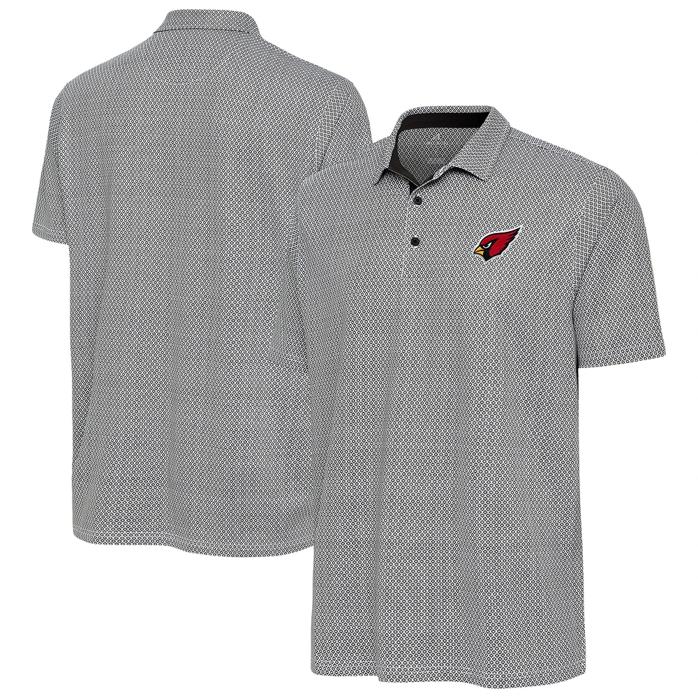 Men's Antigua Black/White Arizona Cardinals Intersect Polo