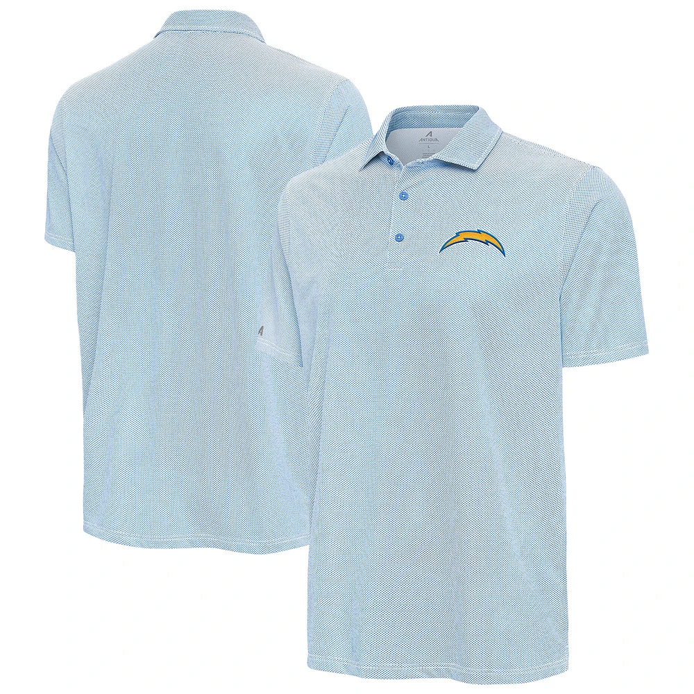 Men's Antigua Powder Blue/White Los Angeles Chargers Pave Polo