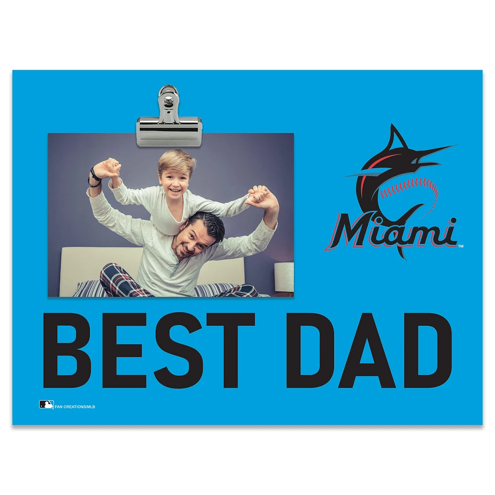 Miami Marlins 8" x 10.5" Briteline Best Dad Clip Frame