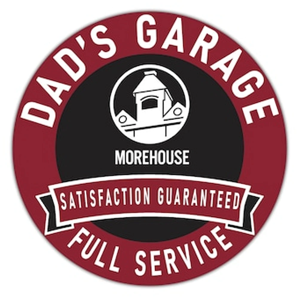 Morehouse Maroon Tigers 16" x 16" Dad's Garage Wood Sign