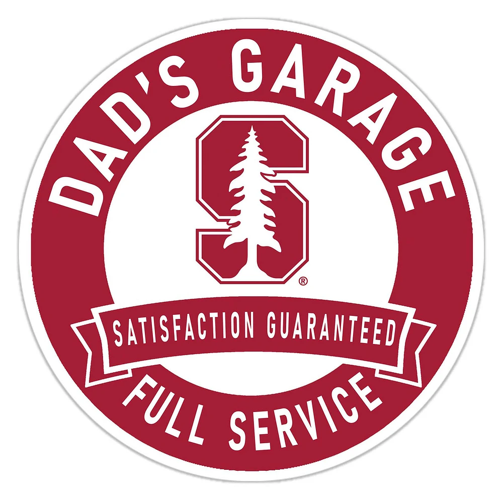 Stanford Cardinal 16" Dad's Garage Wood Sign