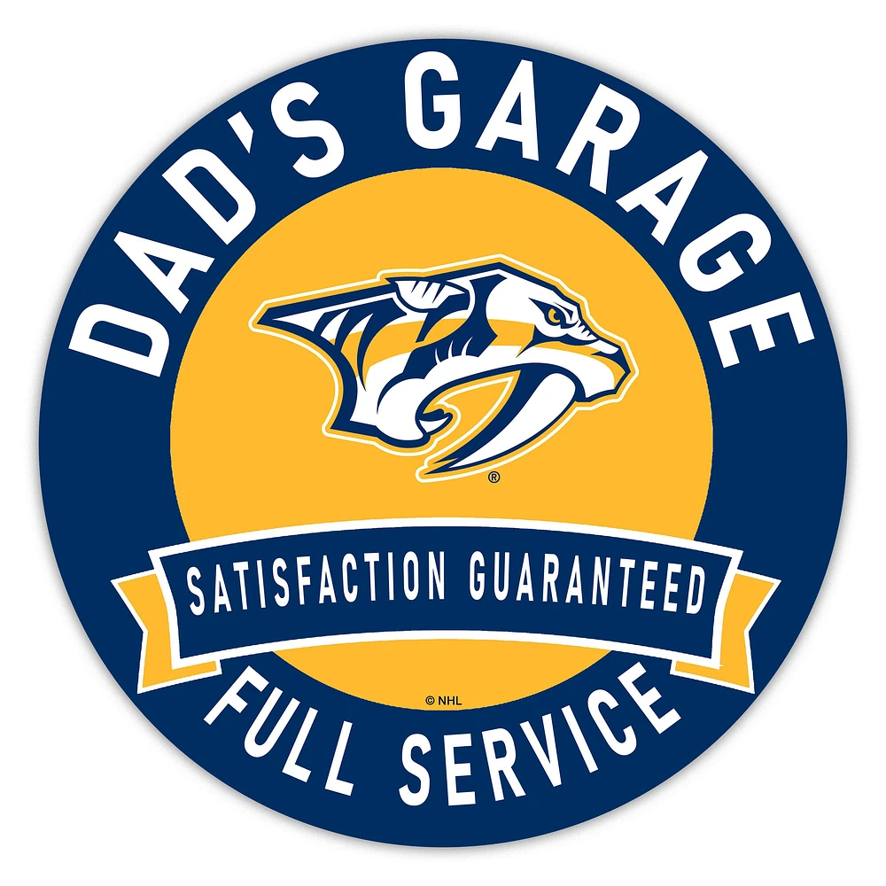Nashville Predators 16" Dad's Garage Wood Sign