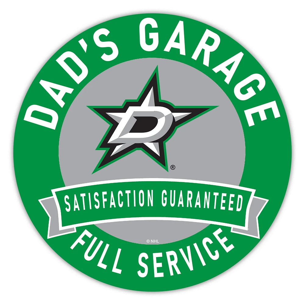 Dallas Stars 16" Dad's Garage Wood Sign