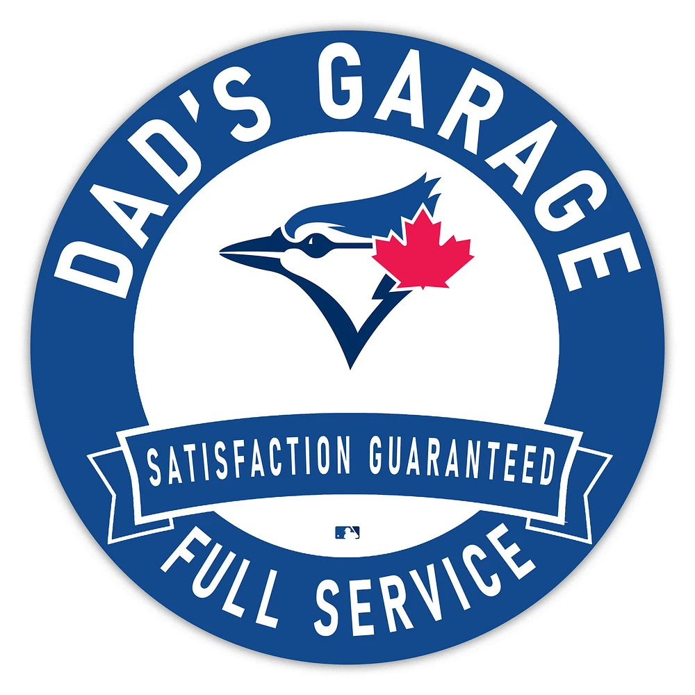 Toronto Blue Jays 16" Dad's Garage Wood Sign