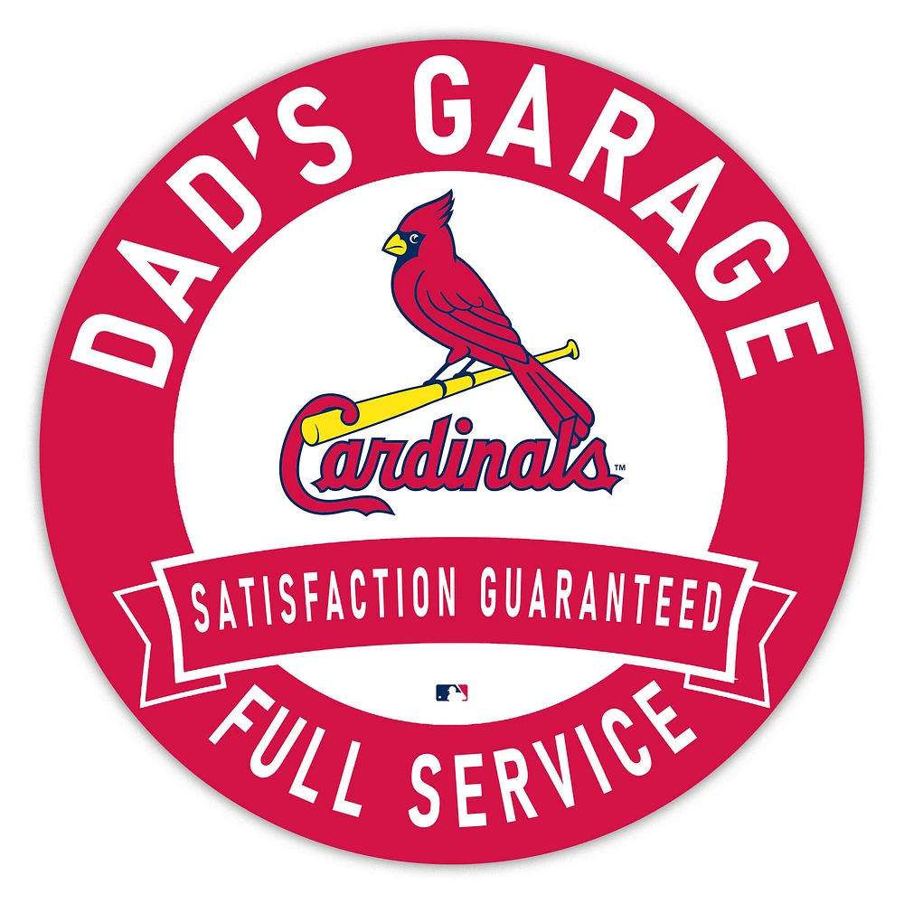 St. Louis Cardinals 16" Dad's Garage Wood Sign