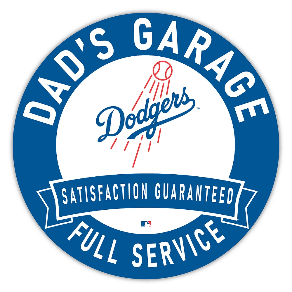 Los Angeles Dodgers 16" Dad's Garage Wood Sign