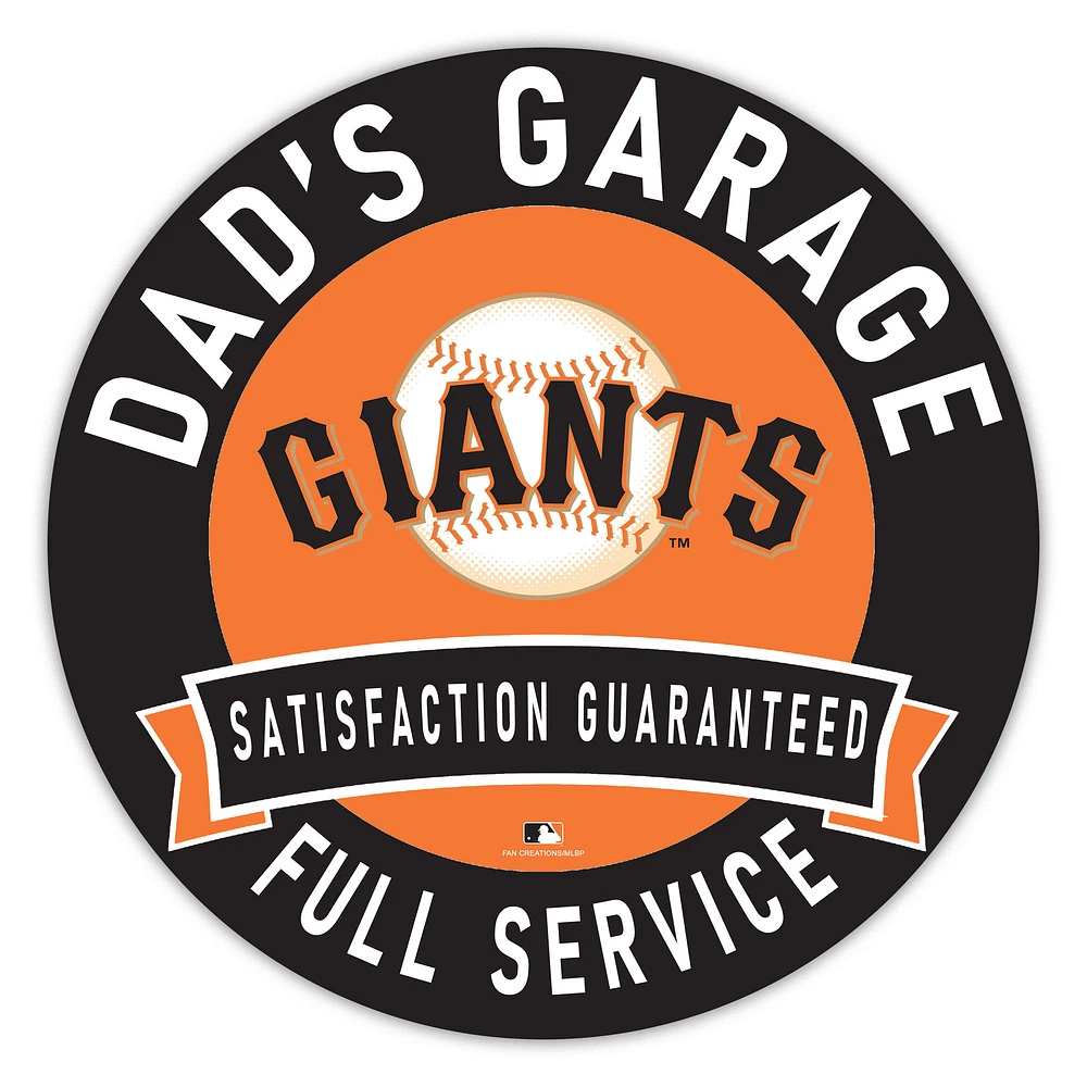 San Francisco Giants 16" Dad's Garage Wood Sign