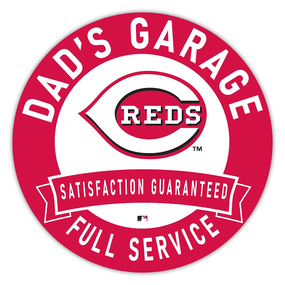 Cincinnati Reds 16" Dad's Garage Wood Sign