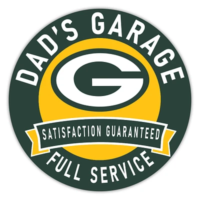 Green Bay Packers 16" Dad's Garage Wood Sign