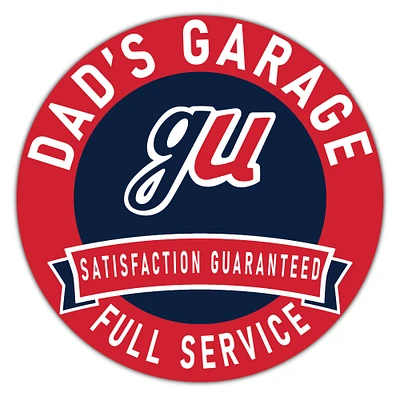 Gonzaga Bulldogs 16" x 16" Dad's Garage Wood Sign