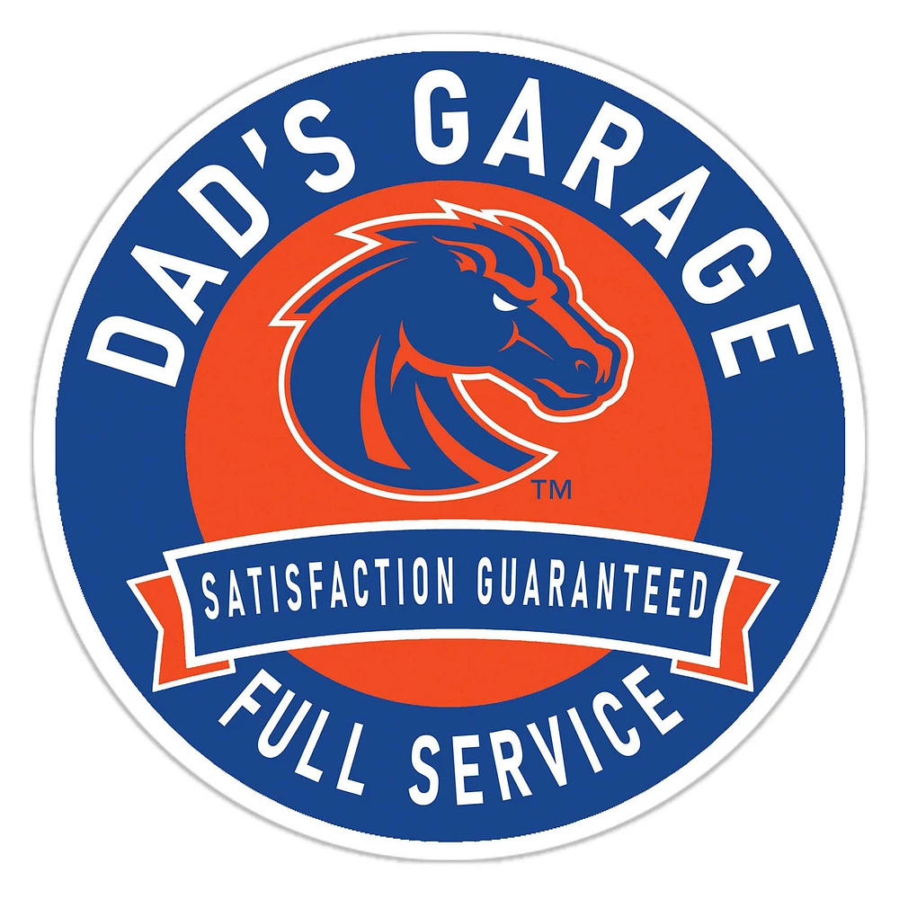 Boise State Broncos 16" Dad's Garage Wood Sign