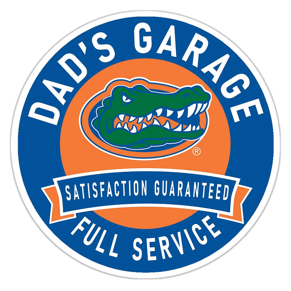 Florida Gators 16" Dad's Garage Wood Sign