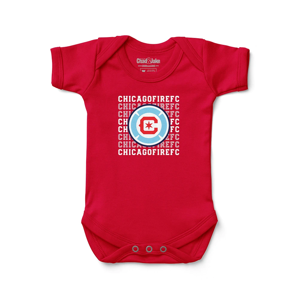 Newborn & Infant Chad Jake Red Chicago Fire Retro Bodysuit