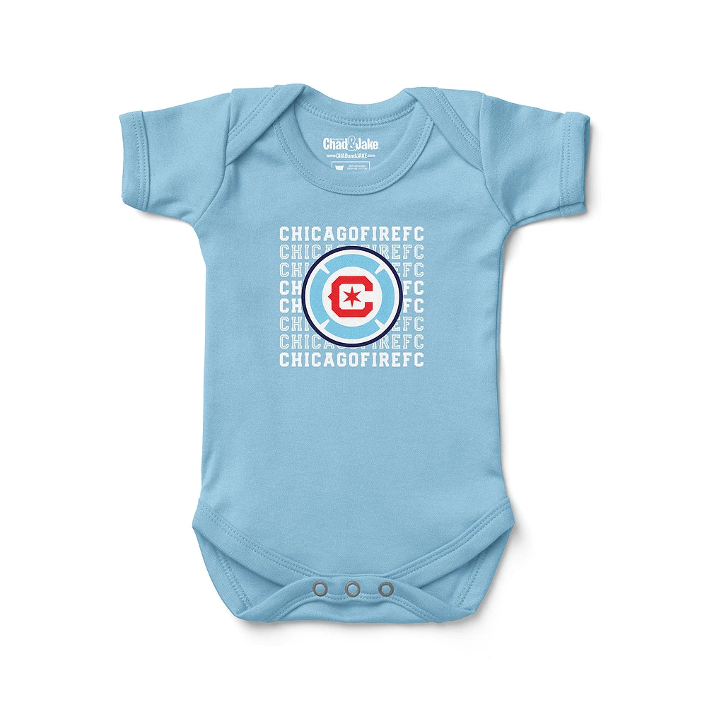 Newborn & Infant Chad Jake Light Blue Chicago Fire Retro Bodysuit