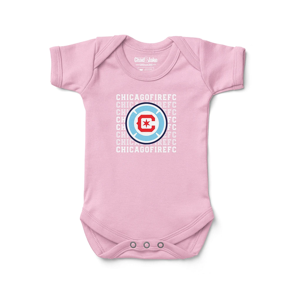 Newborn & Infant Chad Jake Pink Chicago Fire Retro Bodysuit