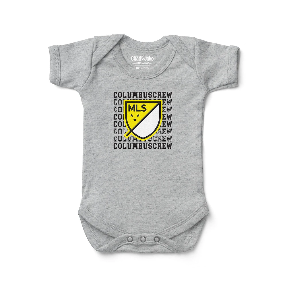 Newborn & Infant Chad Jake Heather Gray Columbus Crew Retro Bodysuit
