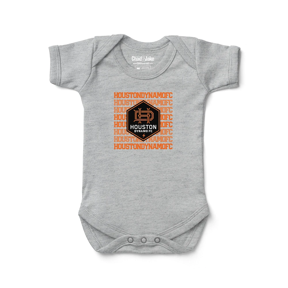 Newborn & Infant Chad Jake Heather Gray Houston Dynamo FC Retro Bodysuit