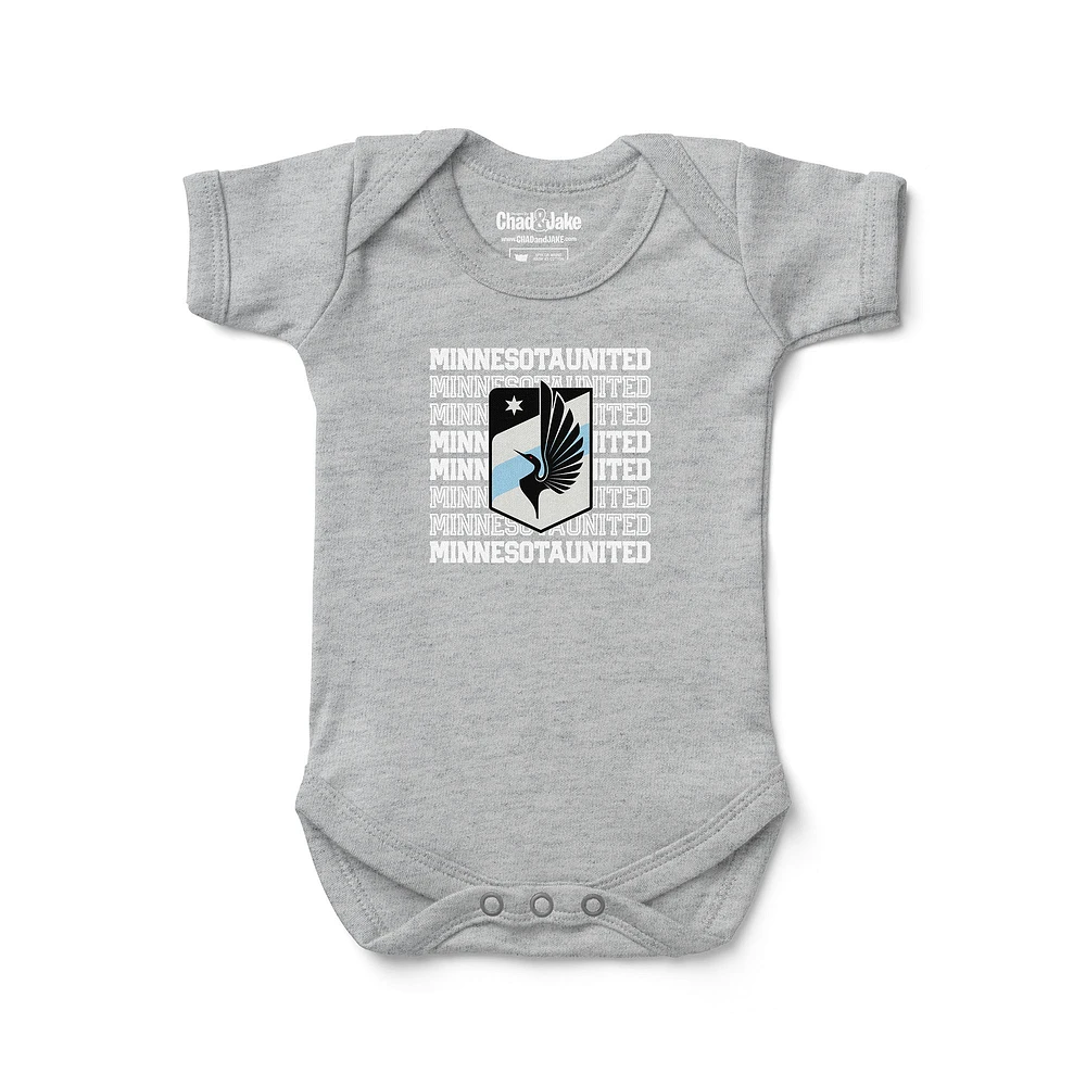 Newborn & Infant Chad Jake Heather Gray Minnesota United FC Retro Bodysuit