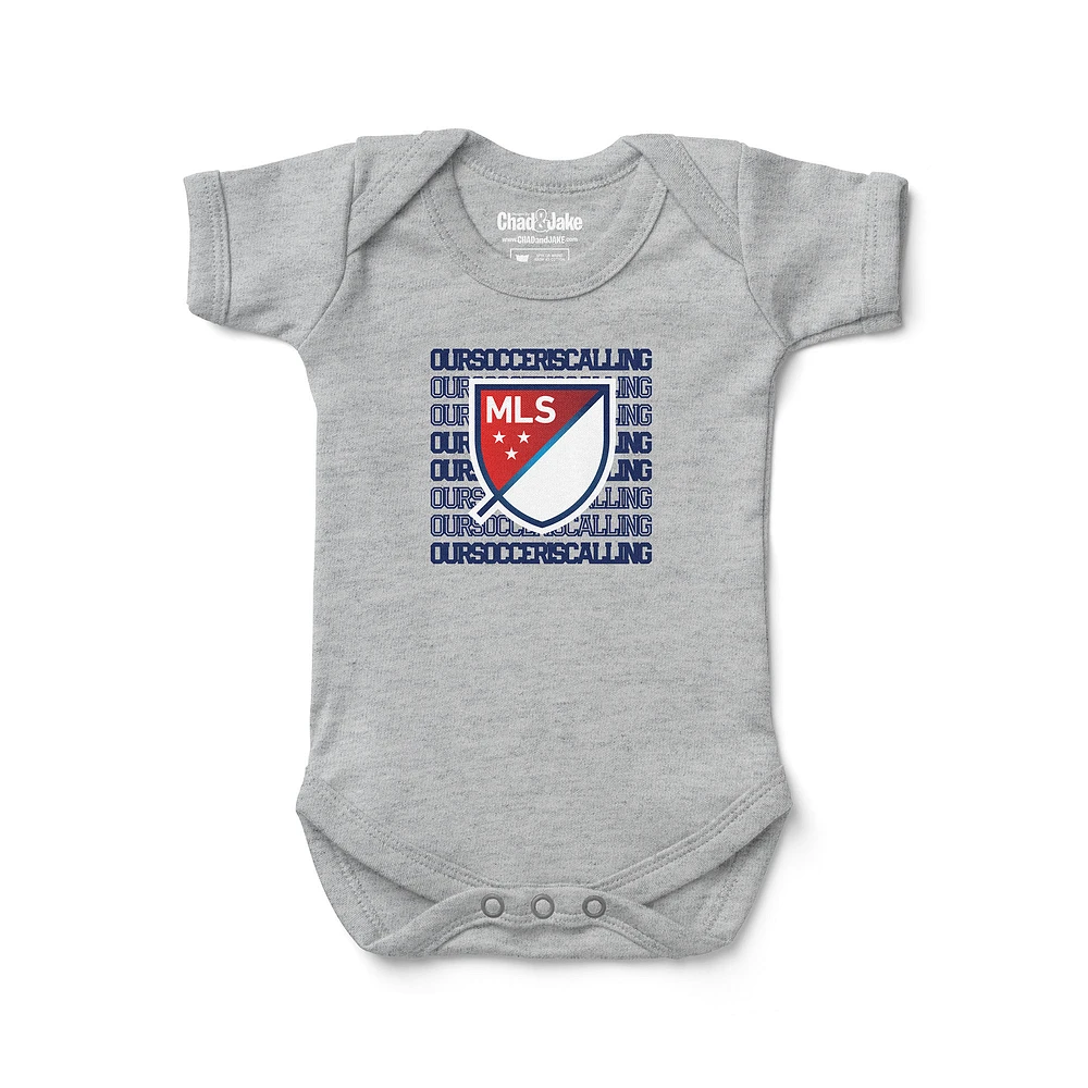 Newborn & Infant Chad Jake Heather Gray MLS Retro Bodysuit