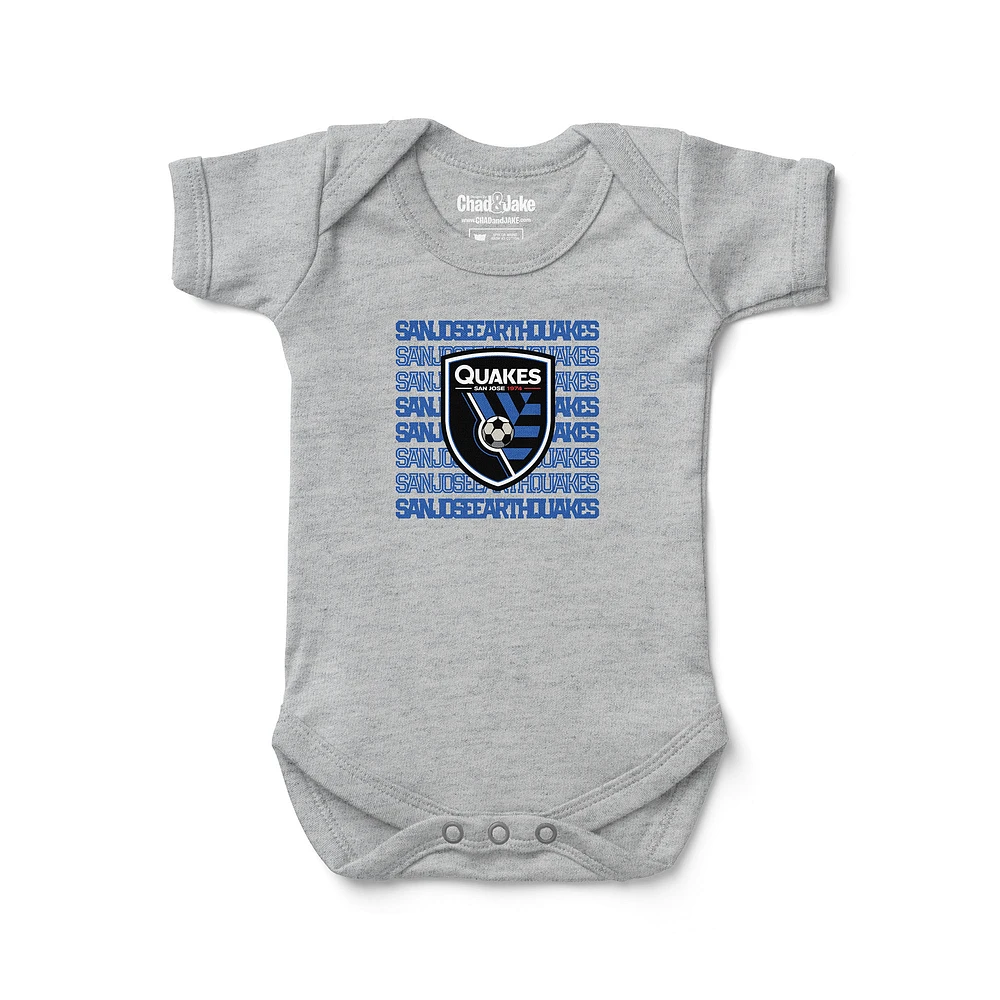Newborn & Infant Chad Jake Heather Gray San Jose Earthquakes Retro Bodysuit