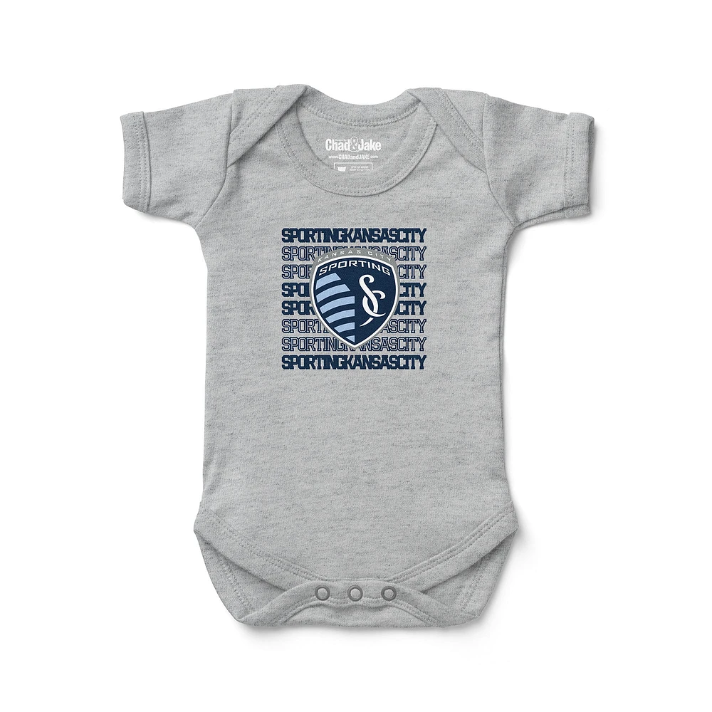 Newborn & Infant Chad Jake Heather Gray Sporting Kansas City Retro Bodysuit