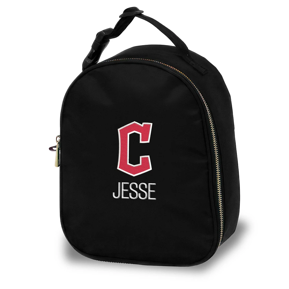 Chad & Jake Black Cleveland Guardians Personalized Block C Insulated Bag
