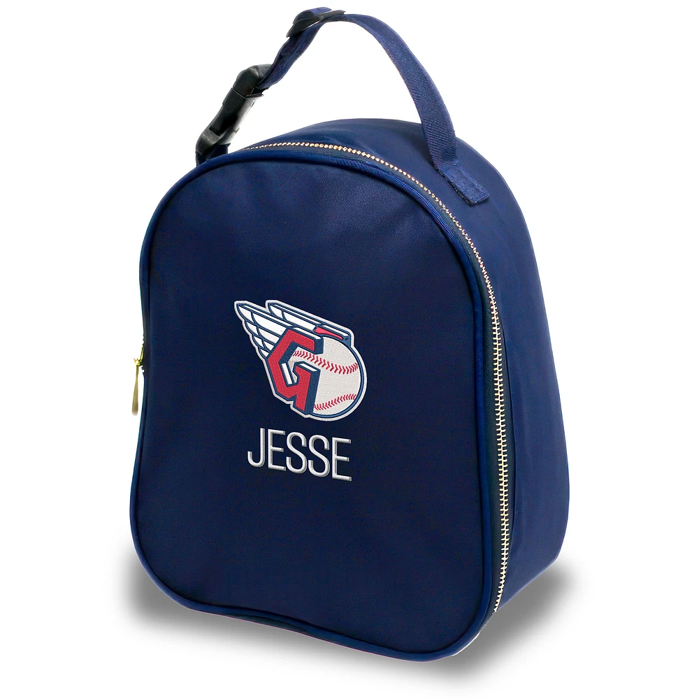 Chad & Jake Navy Cleveland Guardians Personalized Primary Logo Insulated Bag