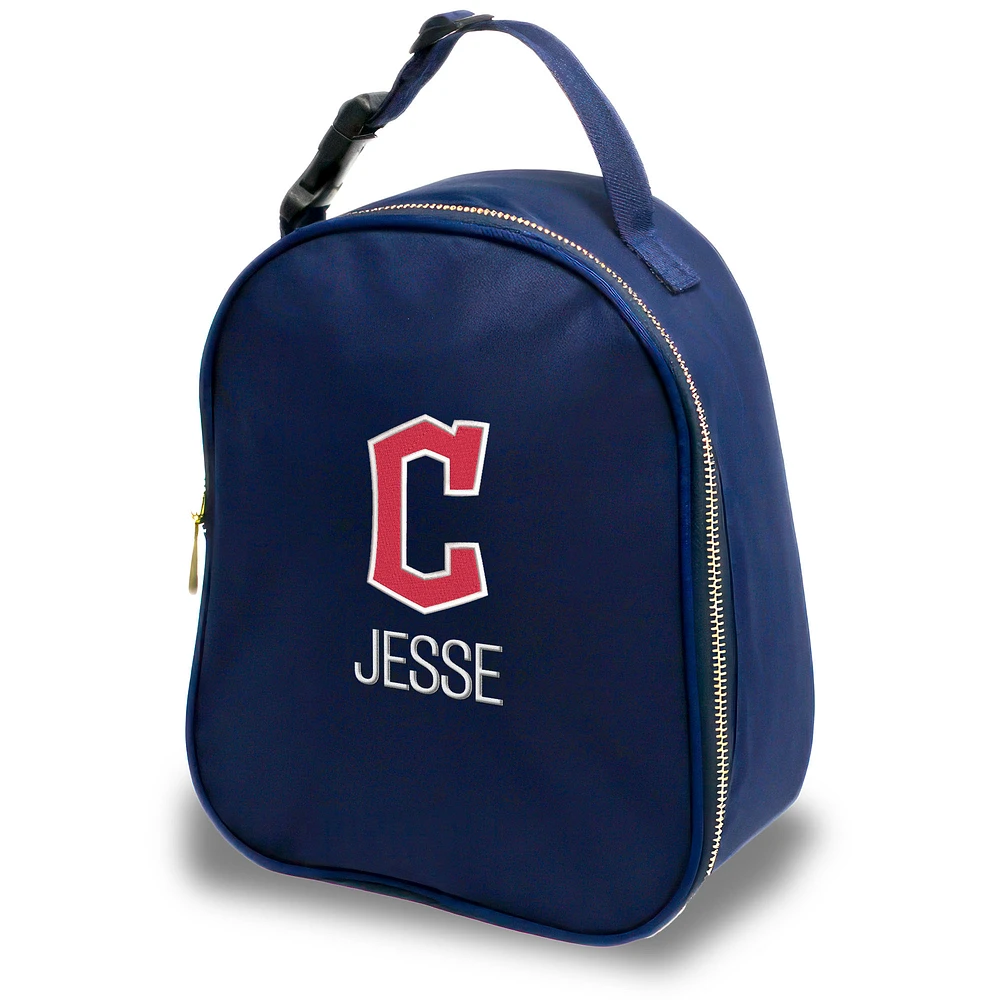 Chad & Jake Navy Cleveland Guardians Personalized Block C Insulated Bag