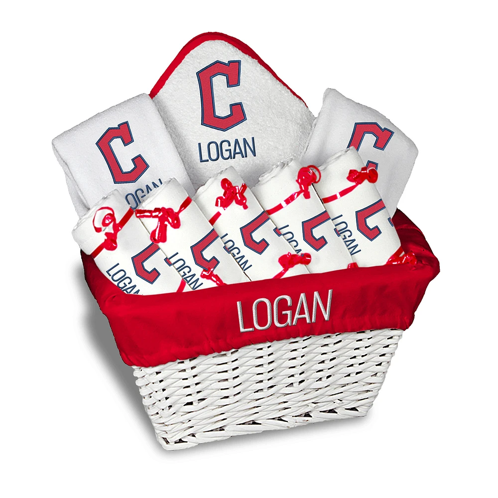 Chad & Jake Red Cleveland Guardians Personalized Block C Large Gift Basket