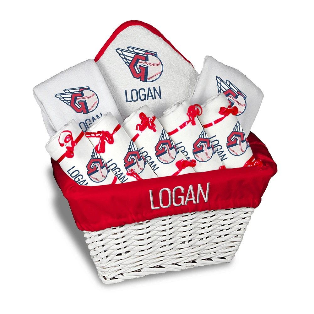 Chad & Jake Red Cleveland Guardians Personalized Primary Logo Large Gift Basket
