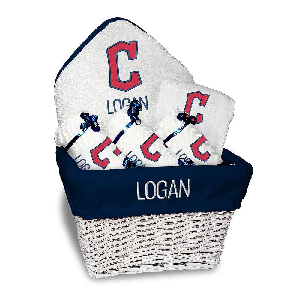 Chad & Jake Navy Cleveland Guardians Personalized Block C Medium Gift Basket