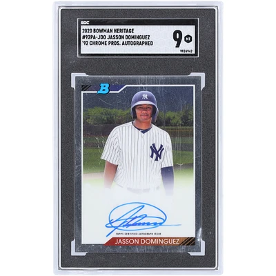 Jasson Domínguez New York Yankees Autographed 2020 Bowman Heritage '92 Chrome #92PA-JDO SGC Authenticated 9 Card