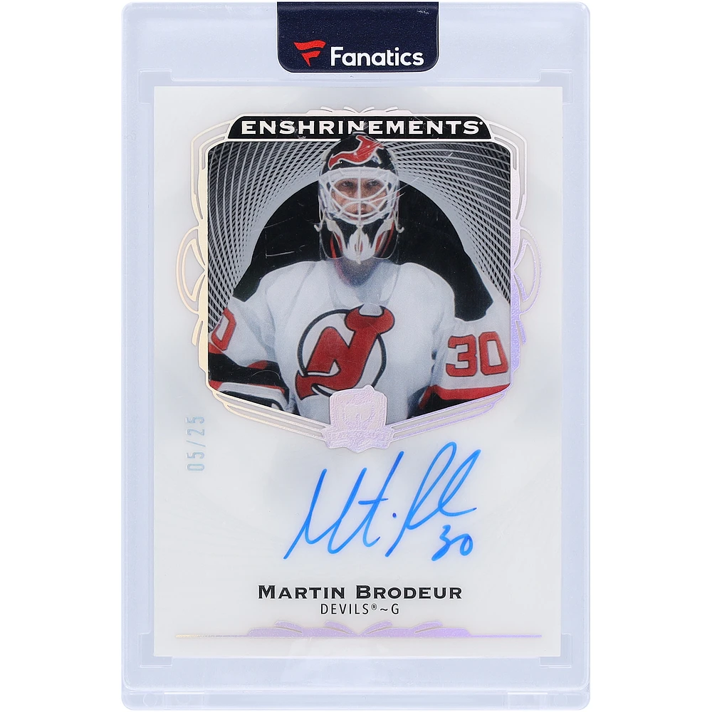 Martin Brodeur New Jersey Devils Autographed 2021-22 Upper Deck The Cup Enshrinements #E-MB #5/25 Card