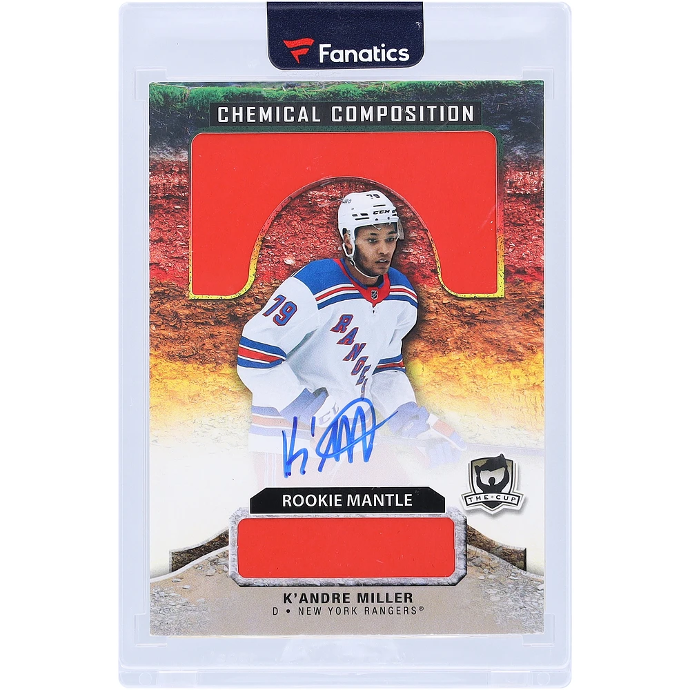 K'Andre Miller New York Rangers Autographed 2020-21 Upper Deck The Cup Chemical Composition #CC-KM Rookie Card