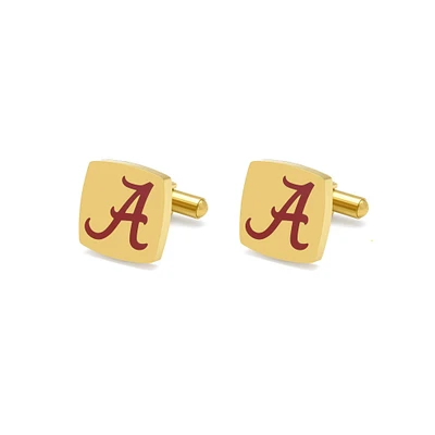 FanDrip Gold Alabama Crimson Tide Cufflinks