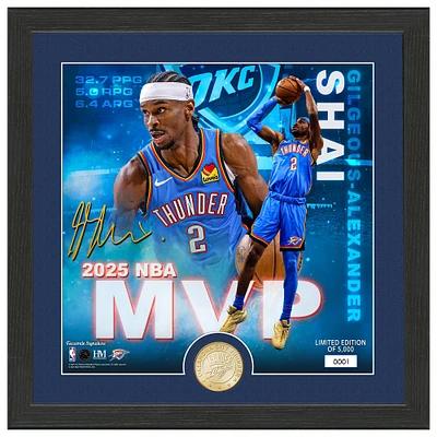 Highland Mint Shai Gilgeous-Alexander Oklahoma City Thunder 2025 NBA MVP 13" x 13" Bronze Coin Photo Mint