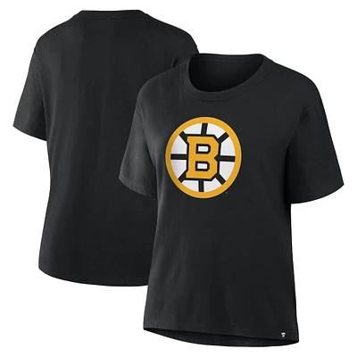 Women's Fanatics Black Boston Bruins Primary Logo Legacy T-Shirt