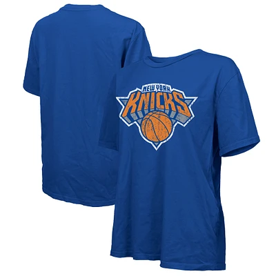 Women's Majestic Threads Royal New York Knicks Oversized T-Shirt