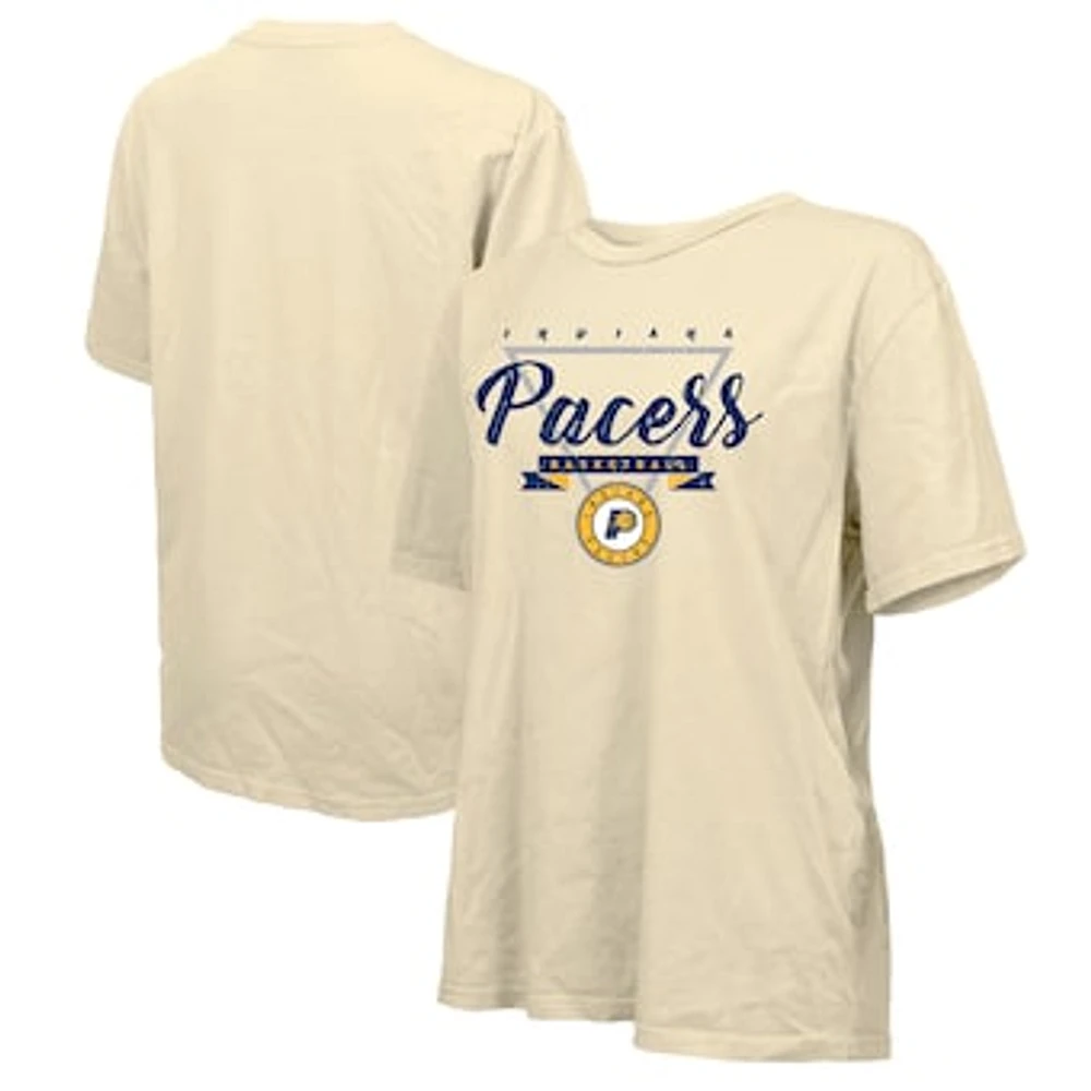 Women's Majestic Threads Cream Indiana Pacers Oversized T-Shirt