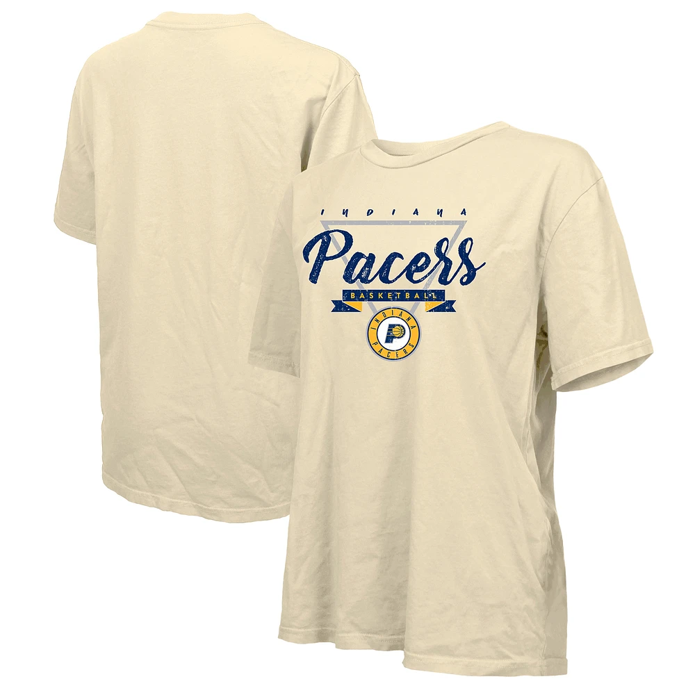 Women's Majestic Threads Cream Indiana Pacers Oversized T-Shirt