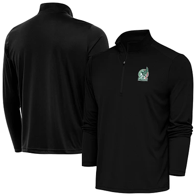 Men's Antigua Black Mexico National Team Statement Quarter-Zip Pullover
