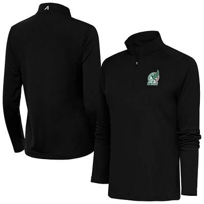Women's Antigua Black Mexico National Team Statement Half-Zip Pullover