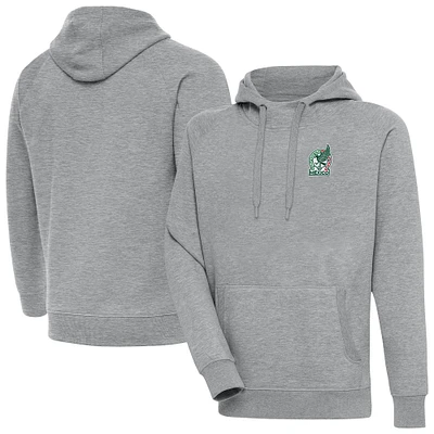 Men's Antigua Heather Gray Mexico National Team Takeover Pullover Hoodie