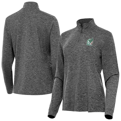 Women's Antigua Heather Black Mexico National Team Master Quarter-Zip Pullover