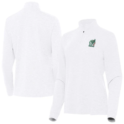 Women's Antigua White Mexico National Team Master Quarter-Zip Pullover