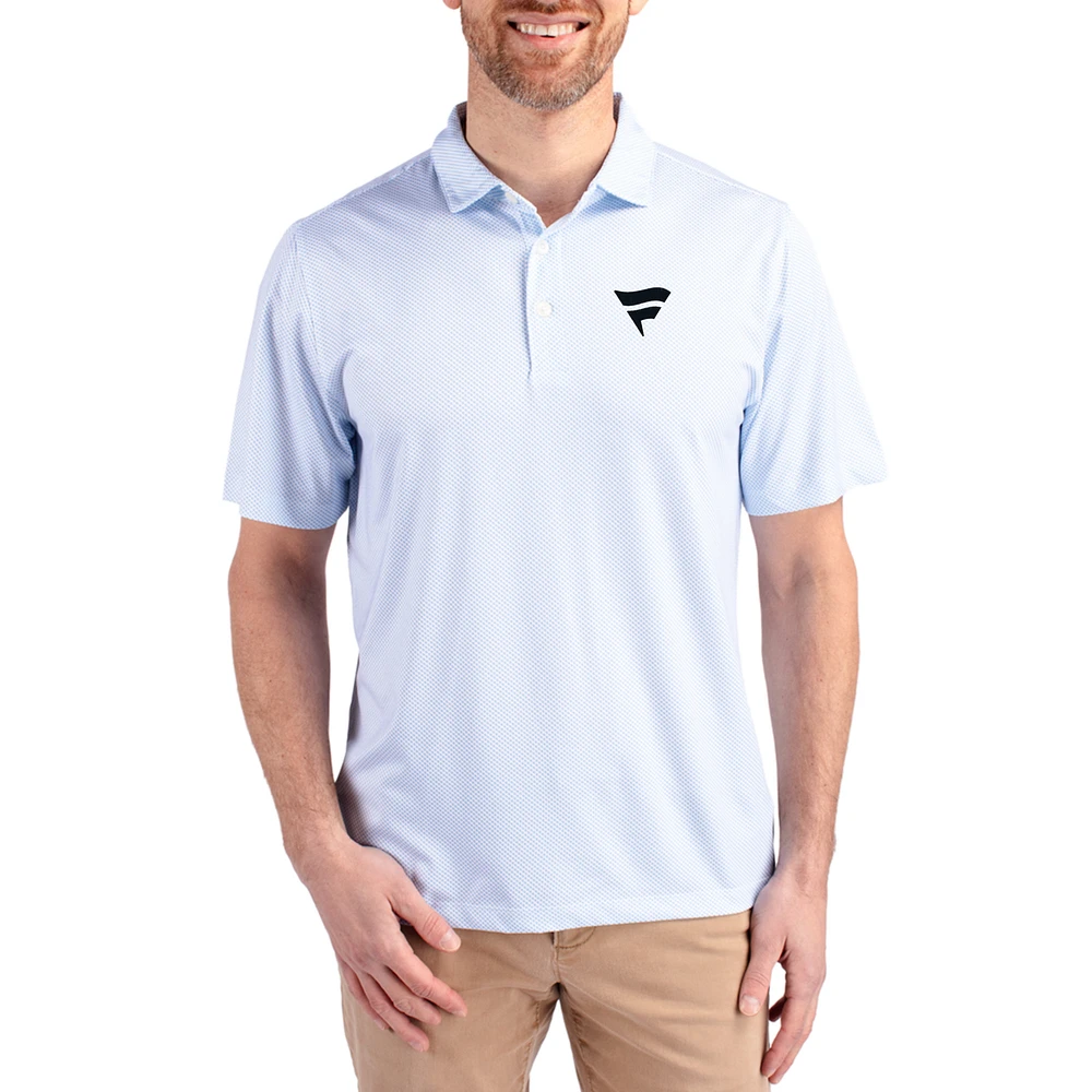Men's Cutter & Buck White Fanatics Corporate Pike Eco Symmetry Print Stretch Recycled Polo