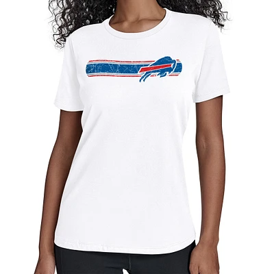 Women's Starter White Buffalo Bills Team Stripe T-Shirt