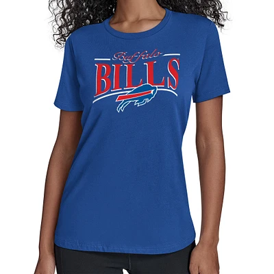 Women's Starter Royal Buffalo Bills Arch Stripe T-Shirt