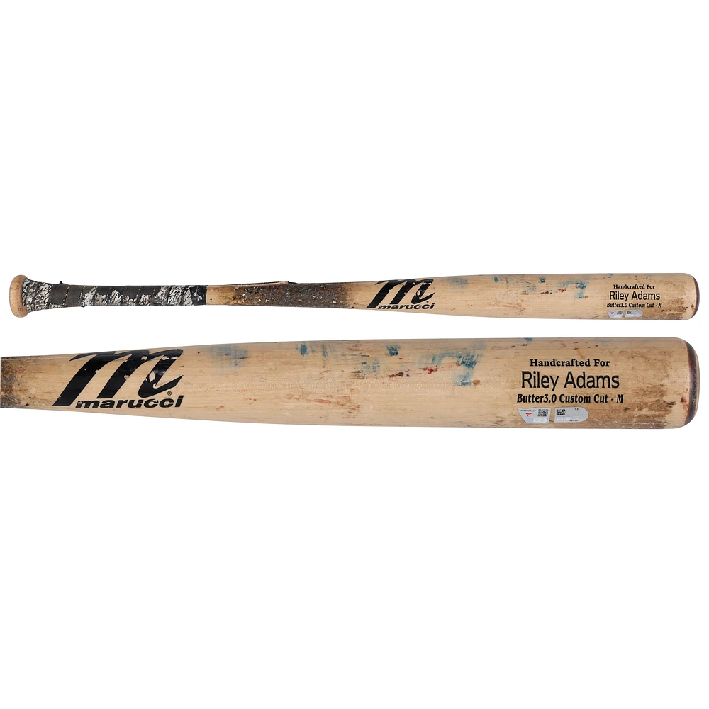 Riley Adams Washington Nationals Game-Used Tan Marucci Broken Bat vs. Cincinnati Reds on May 3, 2025